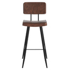 achat chaise bar rembouree marron en cuir synthetique lot de 2