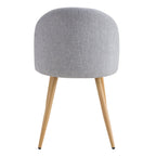 achat chaise confortable assise tissu gris clair