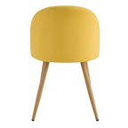 achat chaise confortable assise tissu jaune