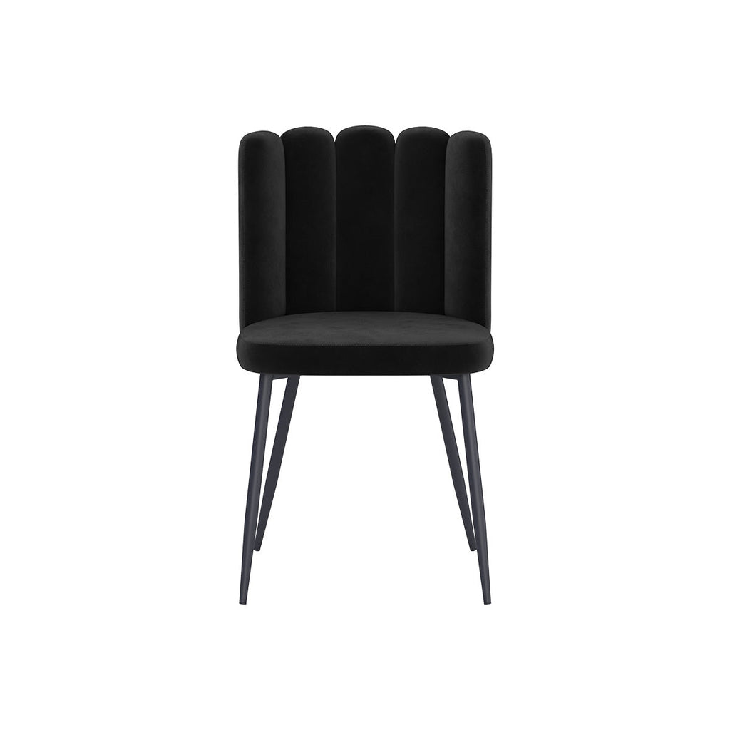 achat chaise confortable en velours noir