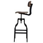 achat chaise de bar avec dossier bois fonce