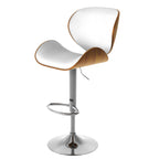 achat chaise de bar blanche pivotante et rembourr_e en pu avec hauteur reglable