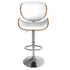 achat chaise de bar blanche rembourr_e et pivotante en pu hauteur reglable