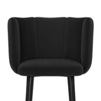 achat chaise de bar confortable en velours noir