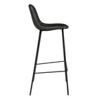 achat chaise de bar confortable vintage noire