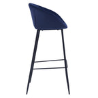 achat chaise de bar dossier velours lot de 2