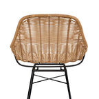 achat chaise de bar en resine tressee naturelle et pieds metal noir 65 cm lot de deux