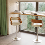 achat chaise de bar louis blanche et bois