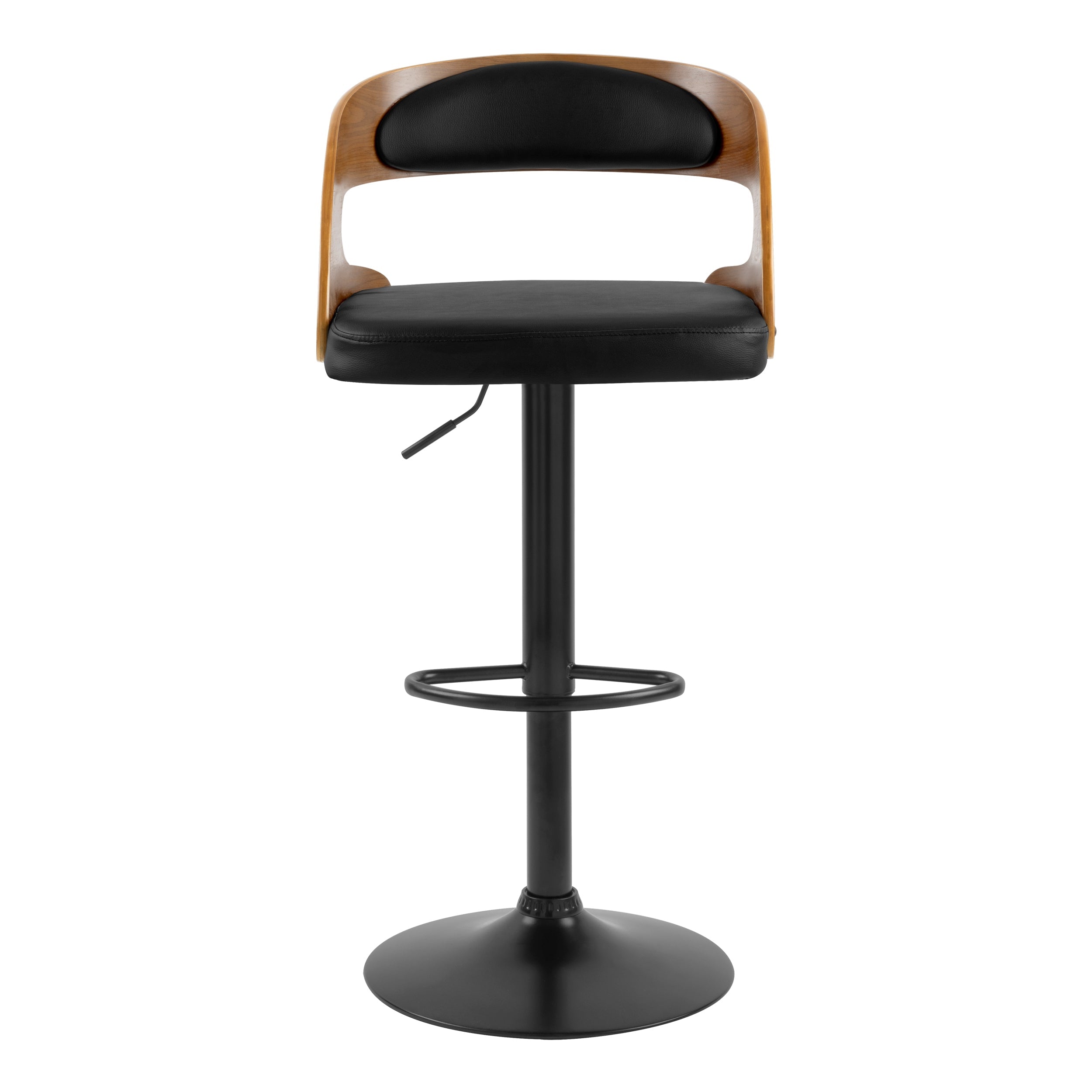 achat chaise de bar noire bois simili