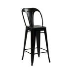 achat chaise de bar noire en metal