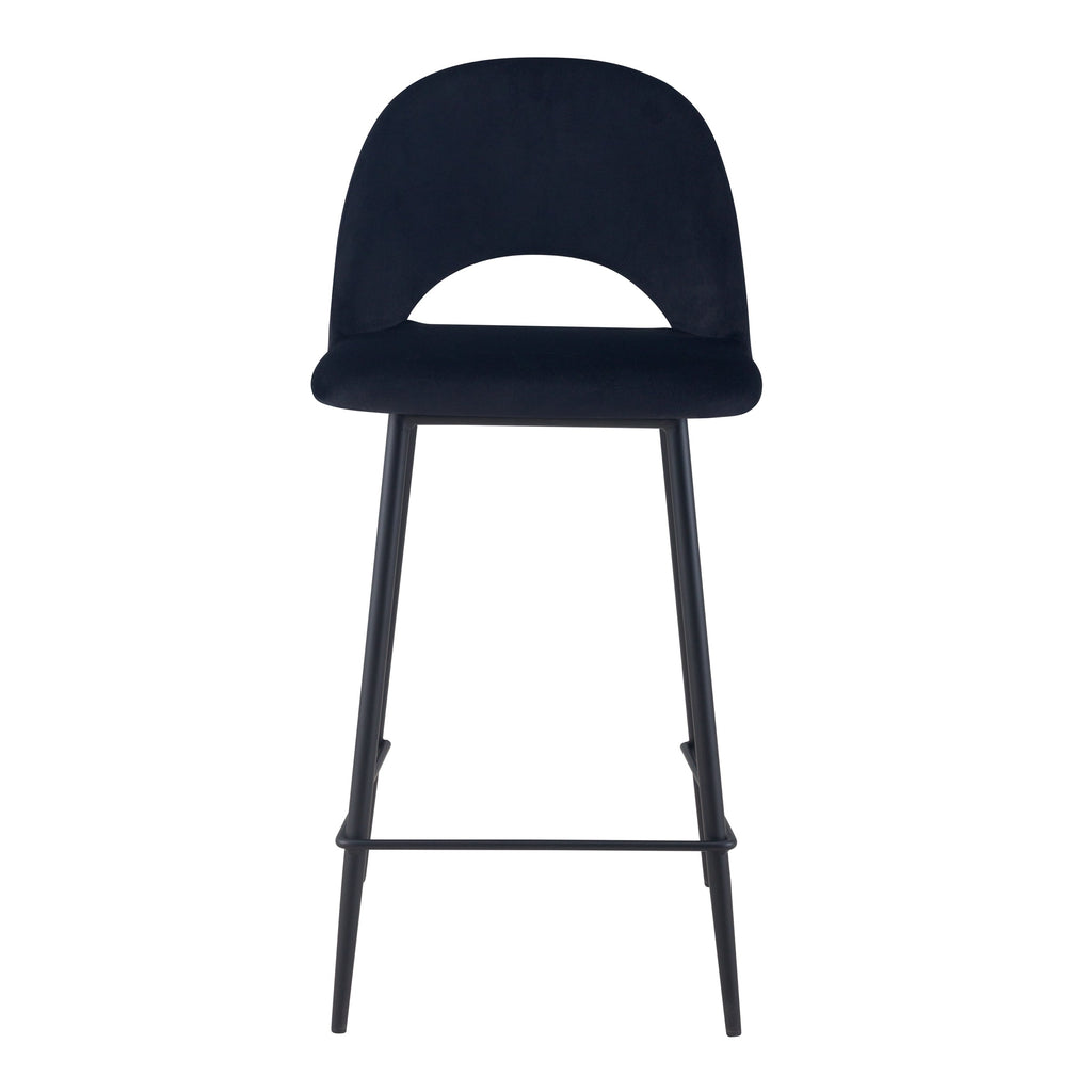 achat chaise de bar noire lot de 2 velours