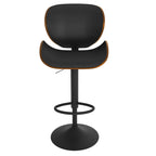 achat chaise de bar noire rembouree et pivotante en pu hauteur reglable