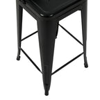 achat chaise de bar noires industrielles