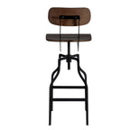 achat chaise de bar reglable en hauteur bois fonce