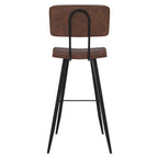 achat chaise de bar rembouree marron en cuir synthetique lot de deux