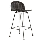 achat chaise de bar tressee lot de 2 noire