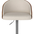 achat chaise de bar vintage en bois et tissu