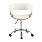 achat chaise de bureau en bois et simili