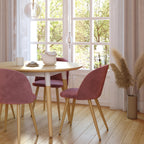 achat chaise design velours rose