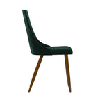 achat chaise dossier et assise en velours pieds fonce