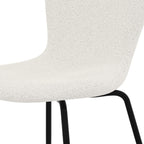 achat chaise effet laine bouclette pied metal koko