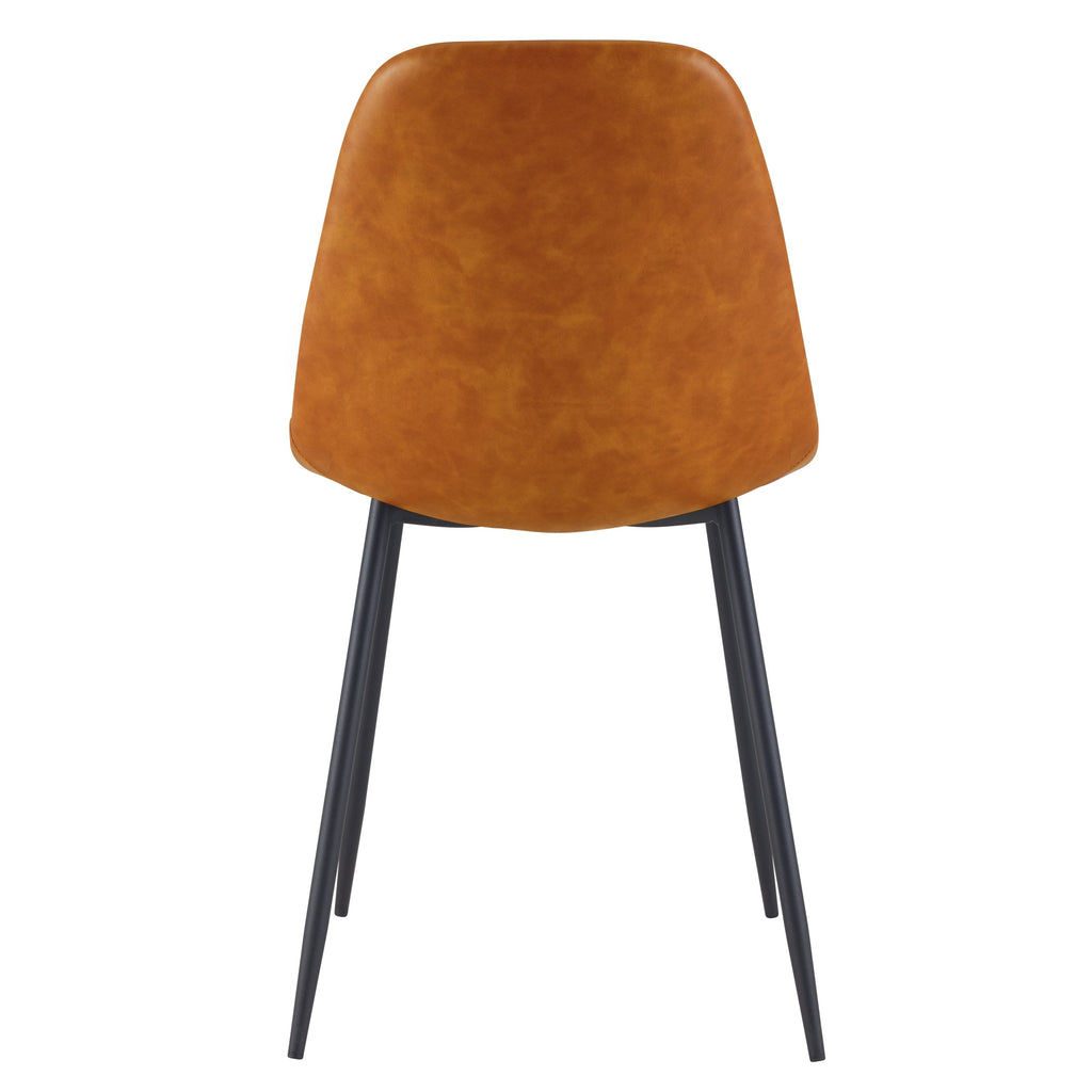 achat chaise en cuir synthetique camel