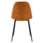 achat chaise en cuir synthetique camel