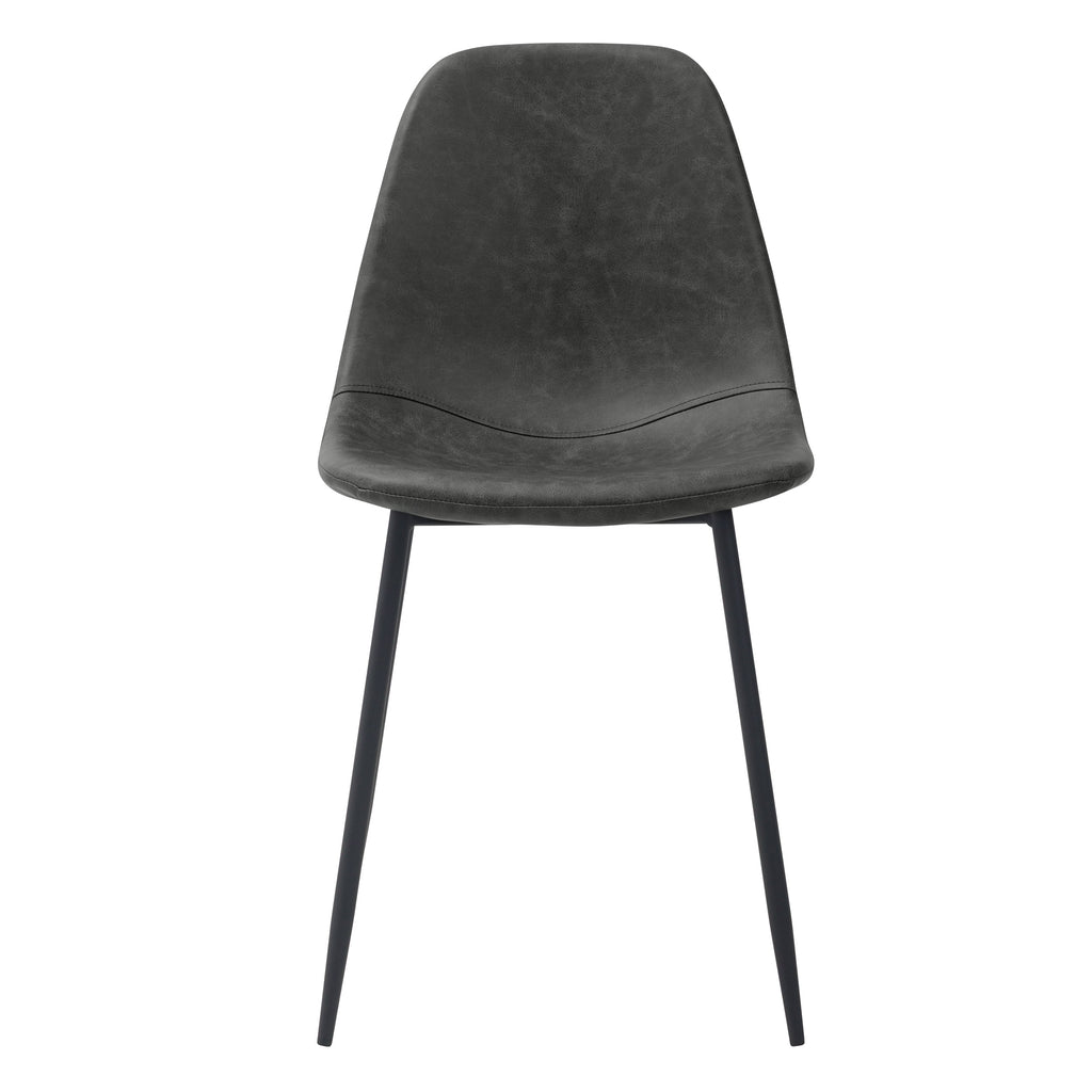 achat chaise en simili cuir noir lot de 2