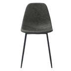 achat chaise en simili cuir noir lot de 2