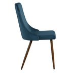 achat chaise en velours bleu lot de 2