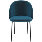 achat chaise karl en velours bleu fonce lot de deux