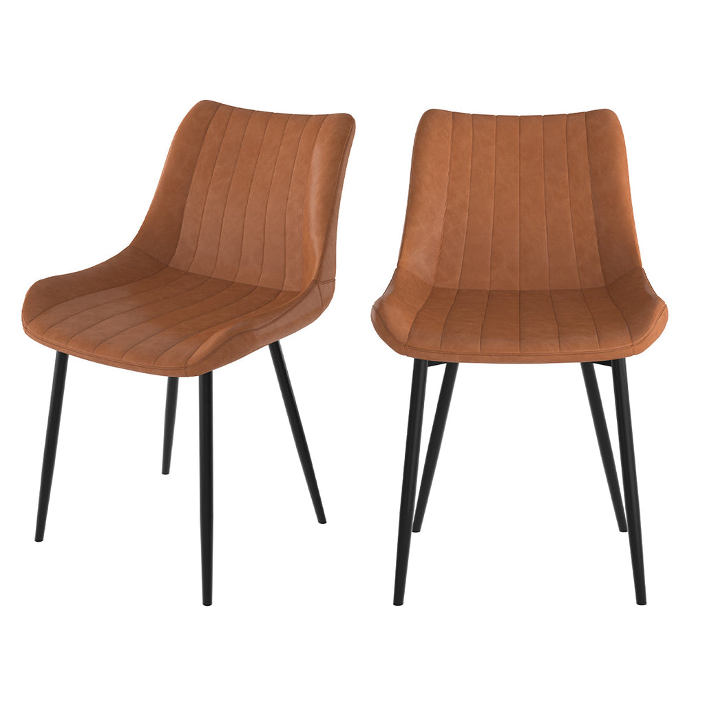 achat chaise kili camel synthetique et metal lot de 2