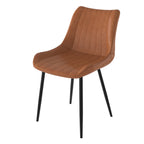 achat chaise kili couleur camel synthetique et metal lot de 2