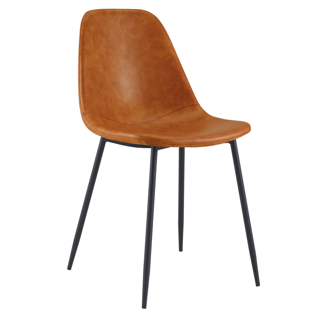 achat chaise lot de 2 marron vintage camel