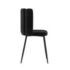 achat chaise lot de 2 noir velours