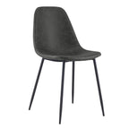achat chaise lot de 2 noire vintage taupe