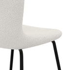 achat chaise lot de 2 scandinave laine bouclette blanche koko