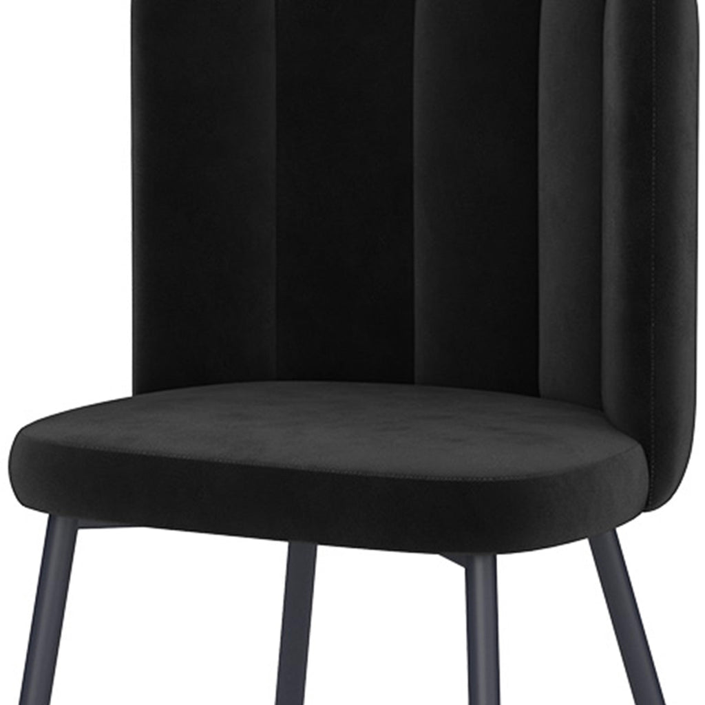 achat chaise noire velours pieds metal