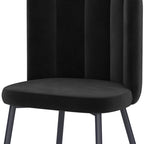 achat chaise noire velours pieds metal