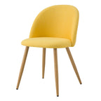 achat chaise scandi tissu et pieds metal effet bois