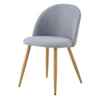 achat chaise scandi tissu et pieds metal effet bois