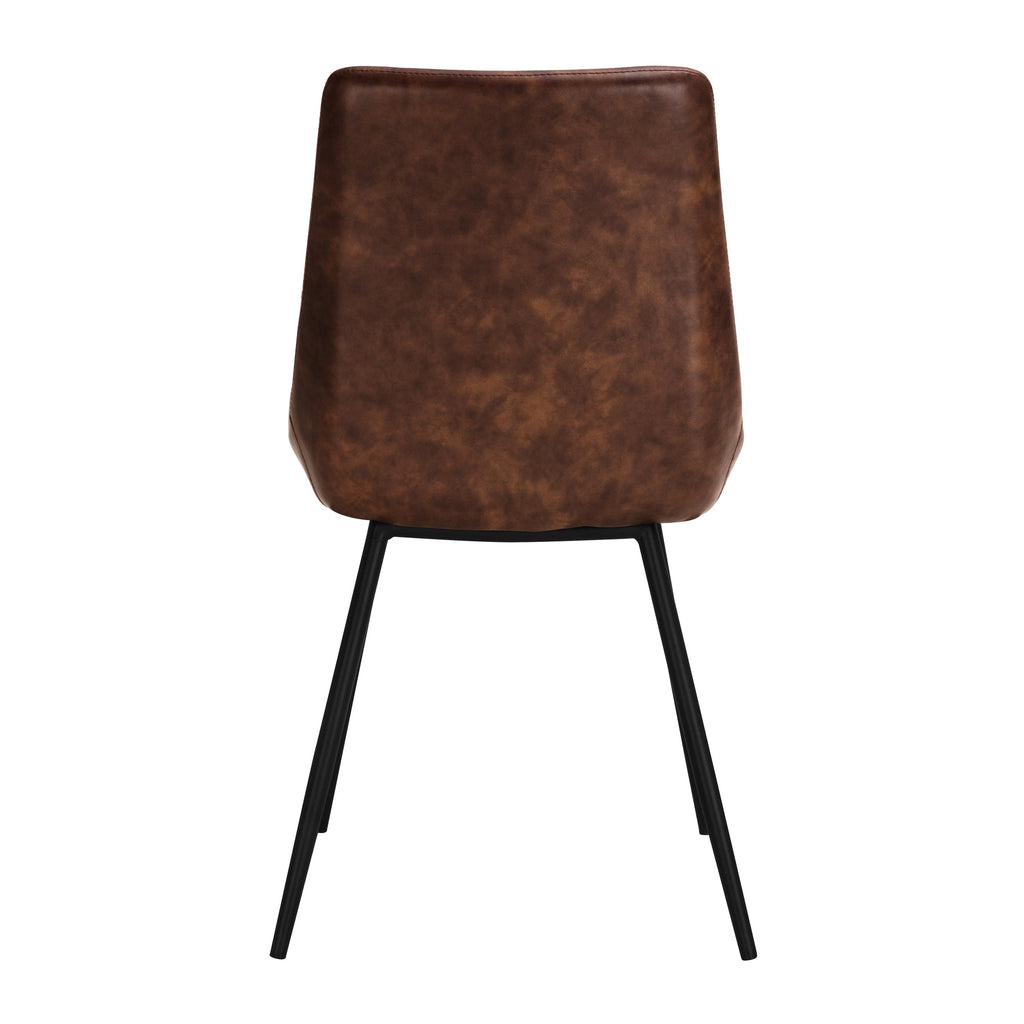 achat chaise vintage marron lot de 2