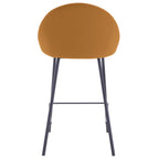 achat chaises en cuir synthetique camel pieds metal