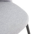 achat chaises lot de 2 gris chine tissu