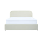 achat lit double beige confortable