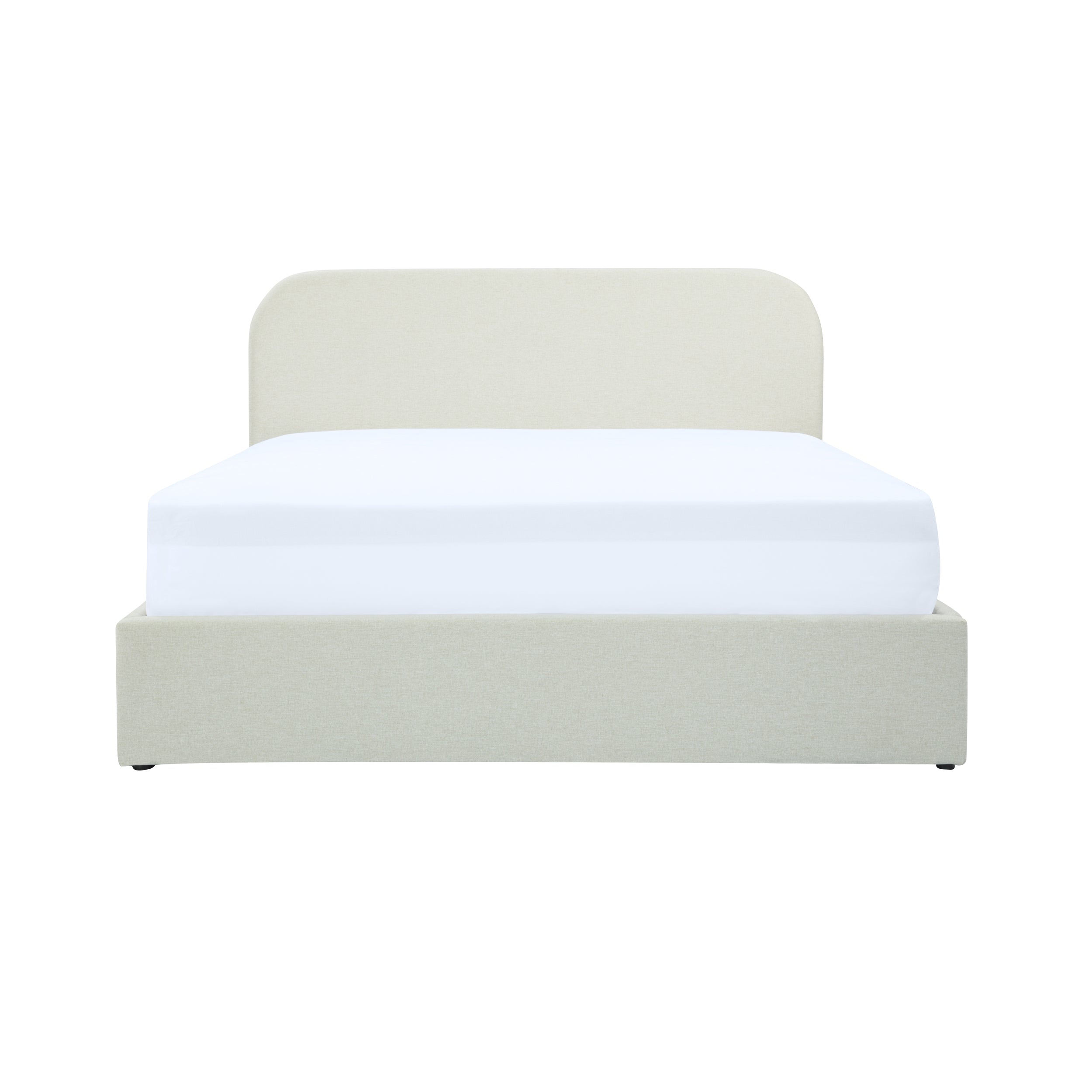 achat lit double beige confortable
