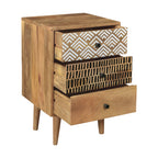 achat table de chevet bois brut