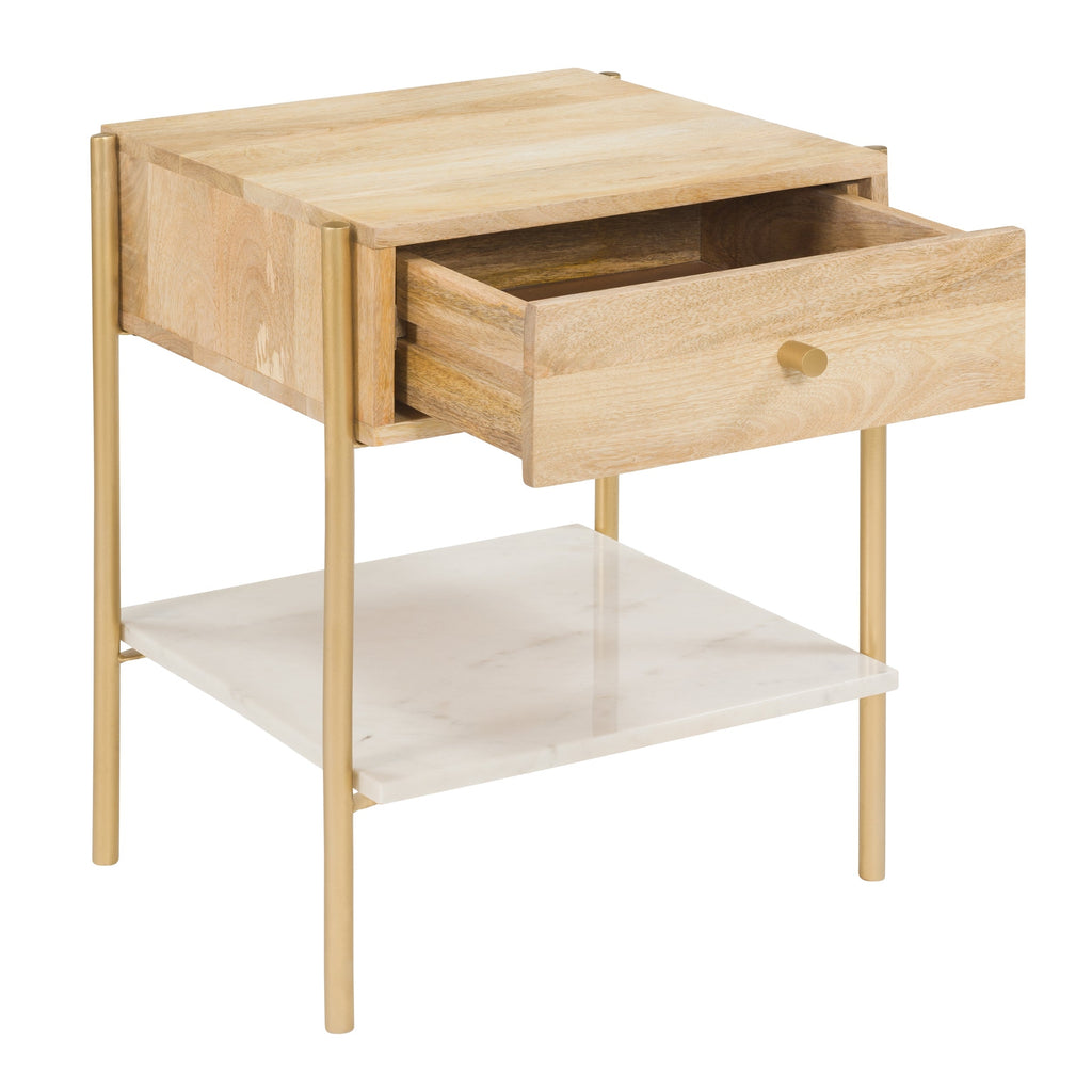 achat table de chevet en bois et marbre
