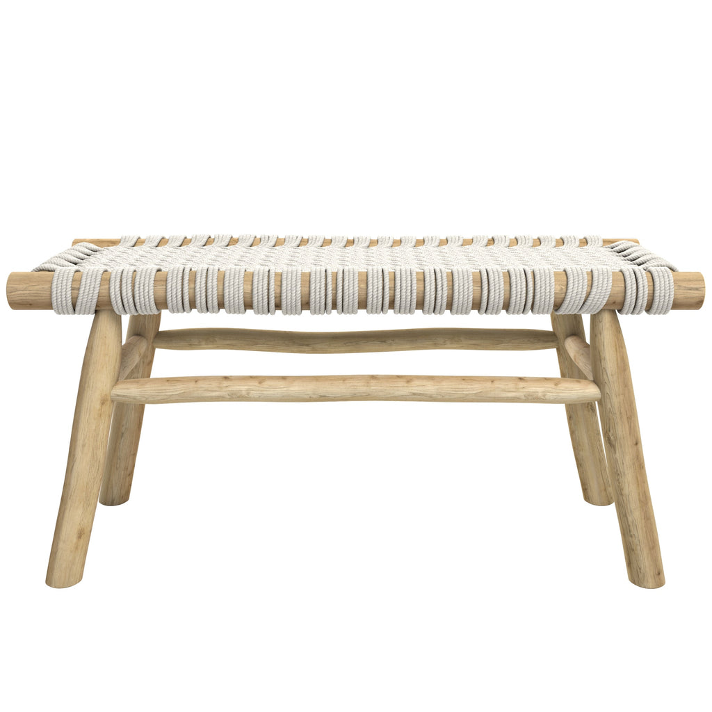 acheter banc ethnique corde beige