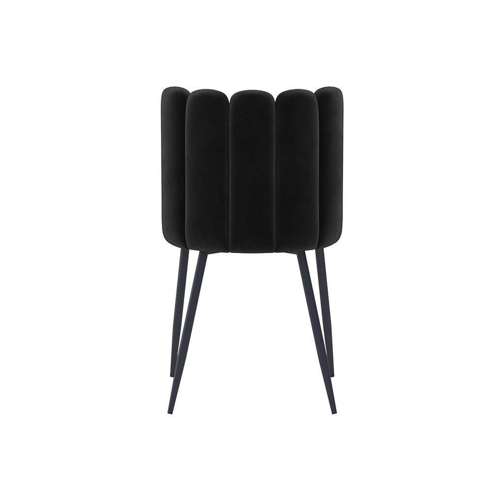 acheter chaise chic en velours noir lot de 2